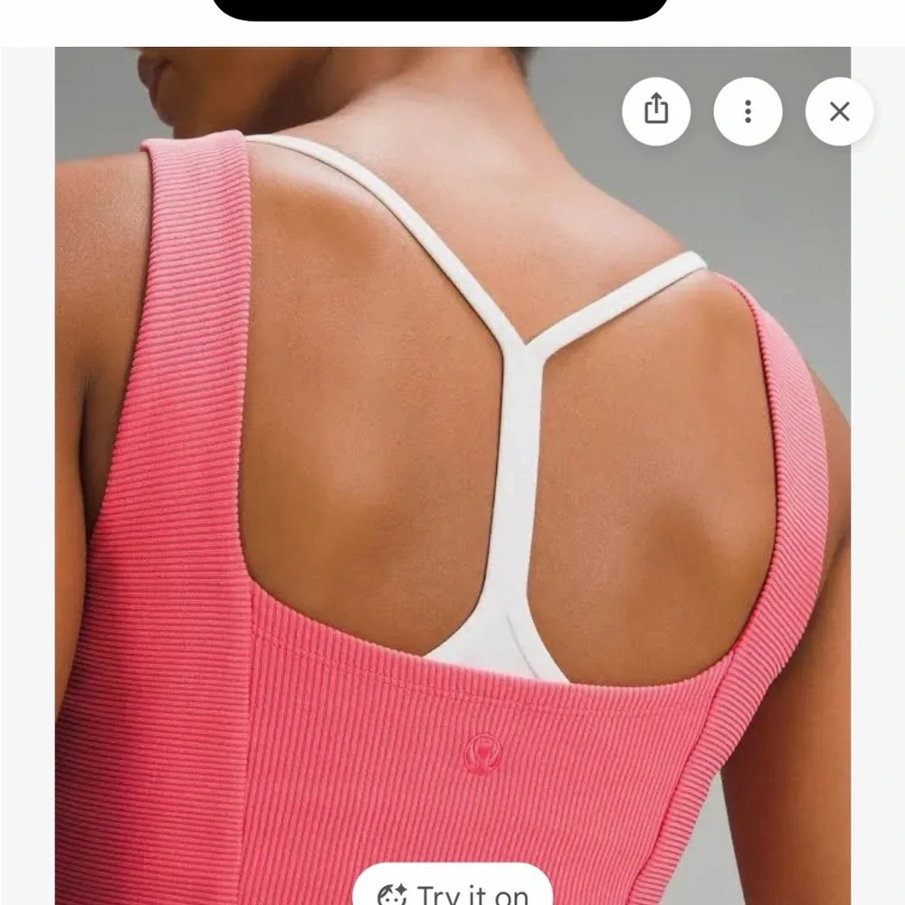 NWT lululemon Ribbed Softstreme Sweetheart Tank Glaze Pink Size M
